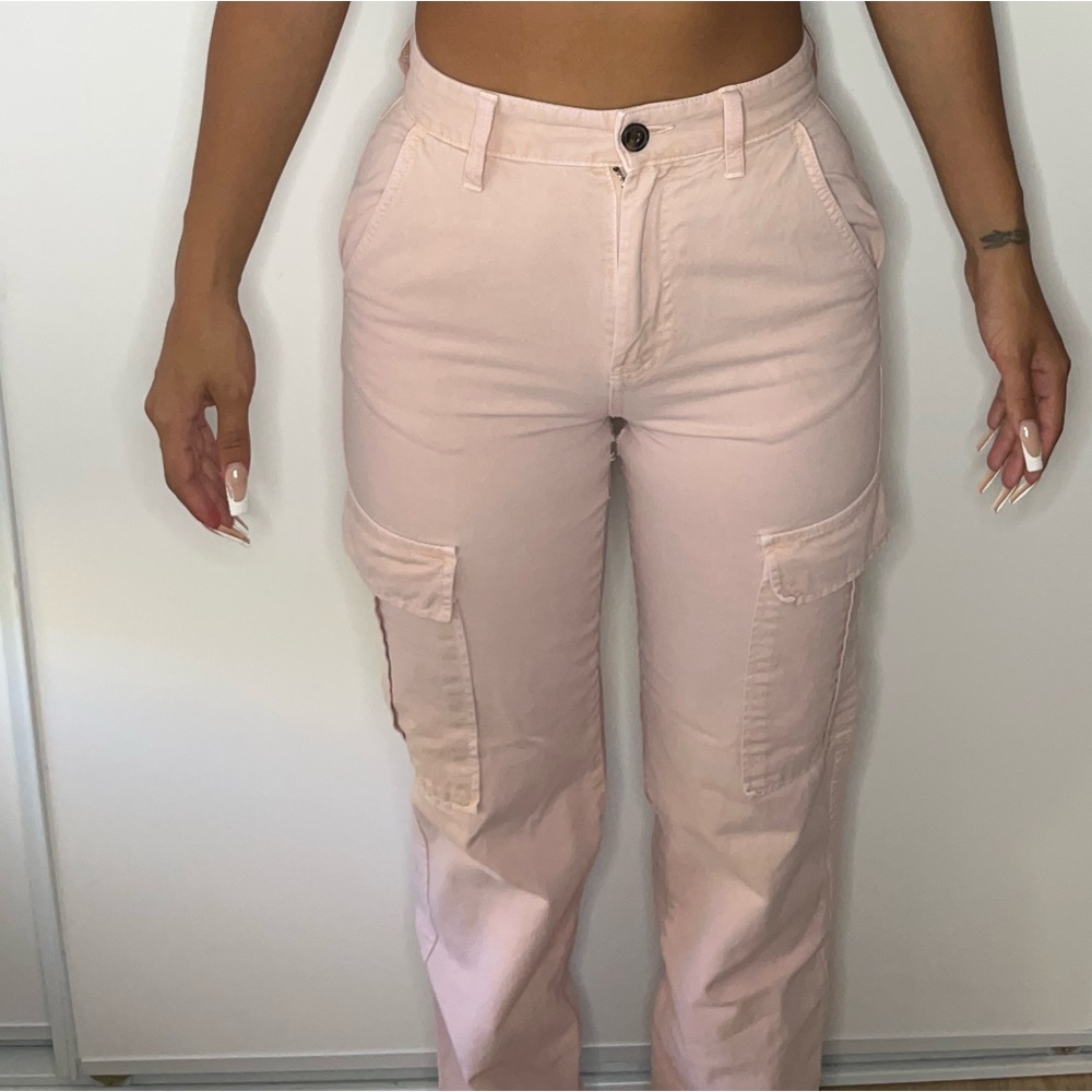 Pink cargo pants size 2
